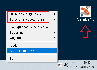 Versão PJeOffice Pro